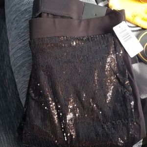 Black sequined leggings